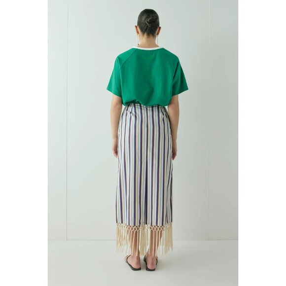 VRG GRL Billie Midi Skirt in Stripe - Picture 4 of 6
